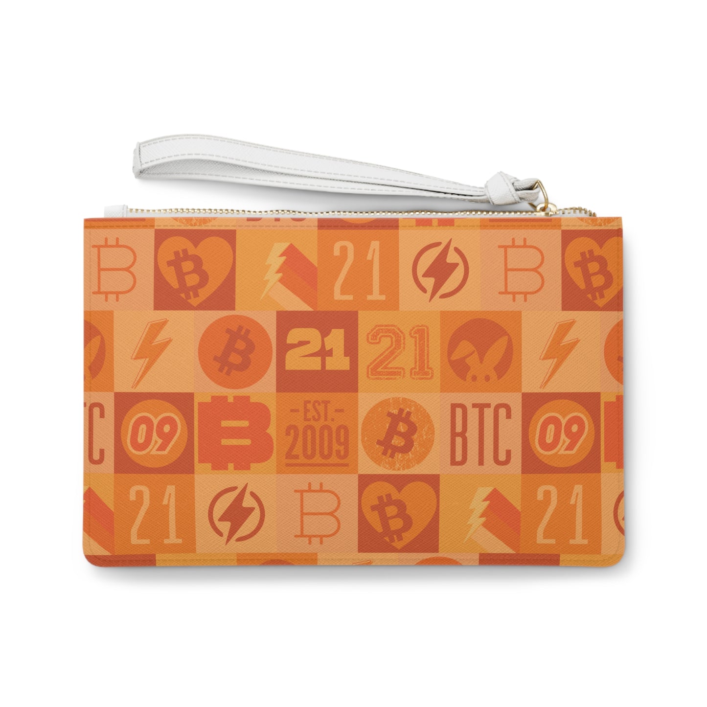 Bitcoin Orange Squared Clutch Bag