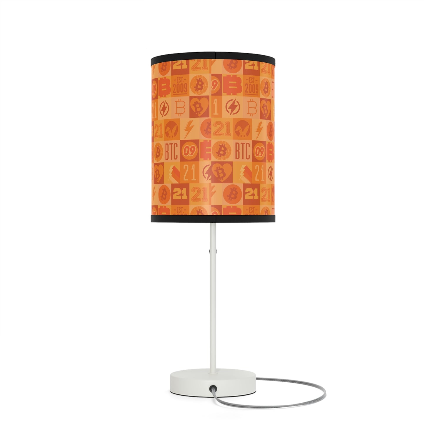 Bitcoin Orange Journey Lamp on a Stand, US|CA plug