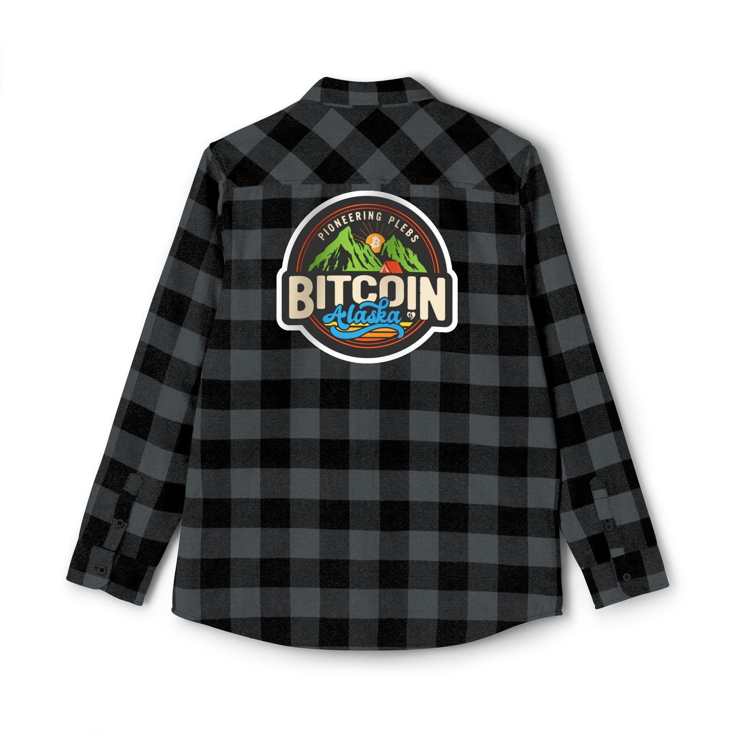 Bitcoin Alaska Unisex Flannel Long Sleeve Shirt
