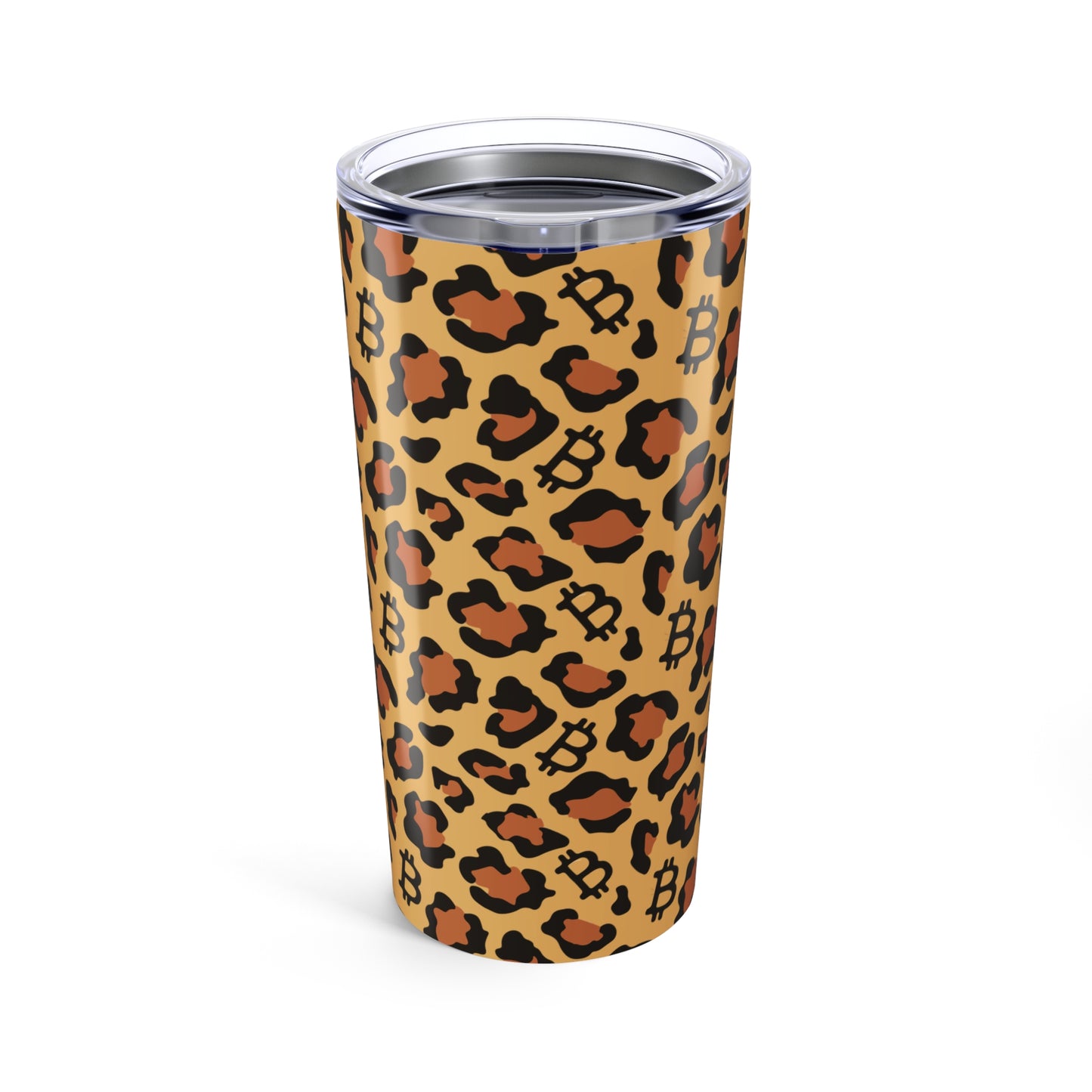 Bitcoin Leopard Print Tumbler 20oz