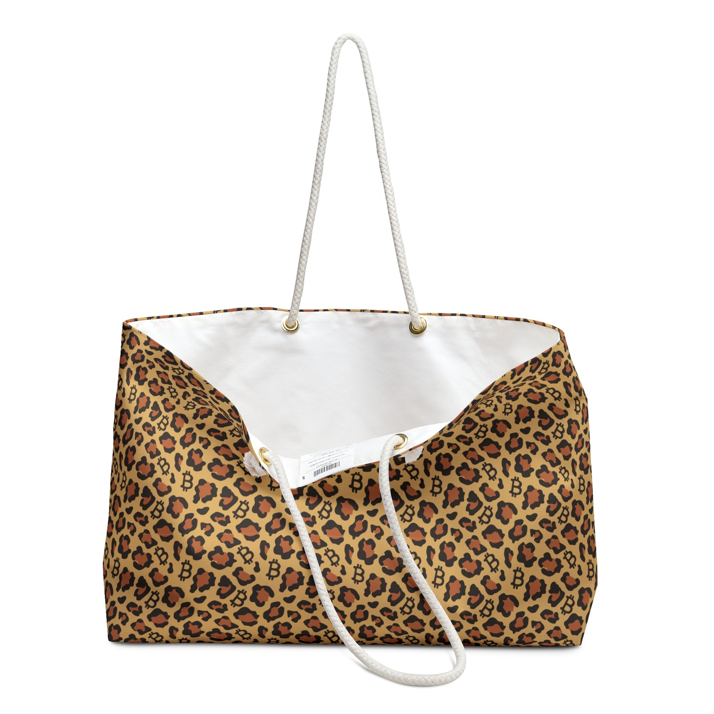 Leopard Print Bitcoin Weekender Bag