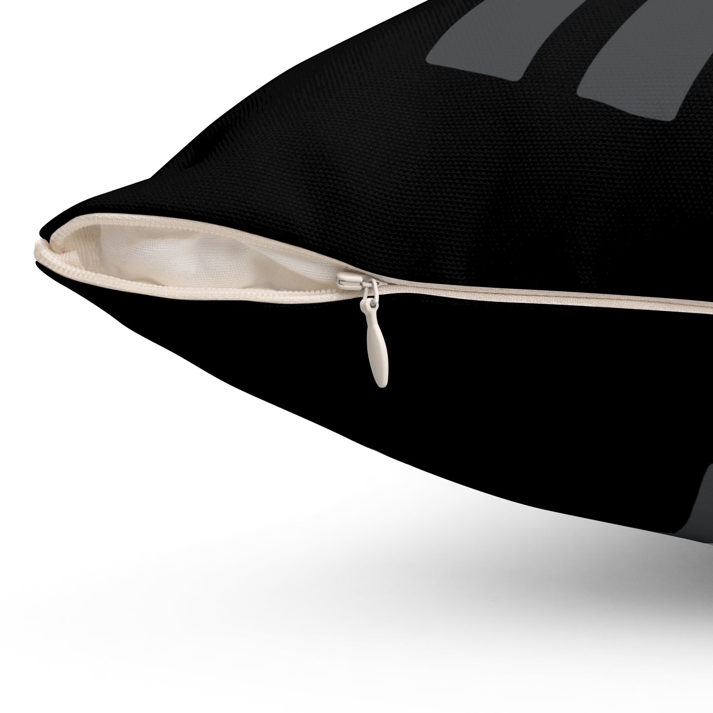 Black Bitcoin Stealth Square Pillow