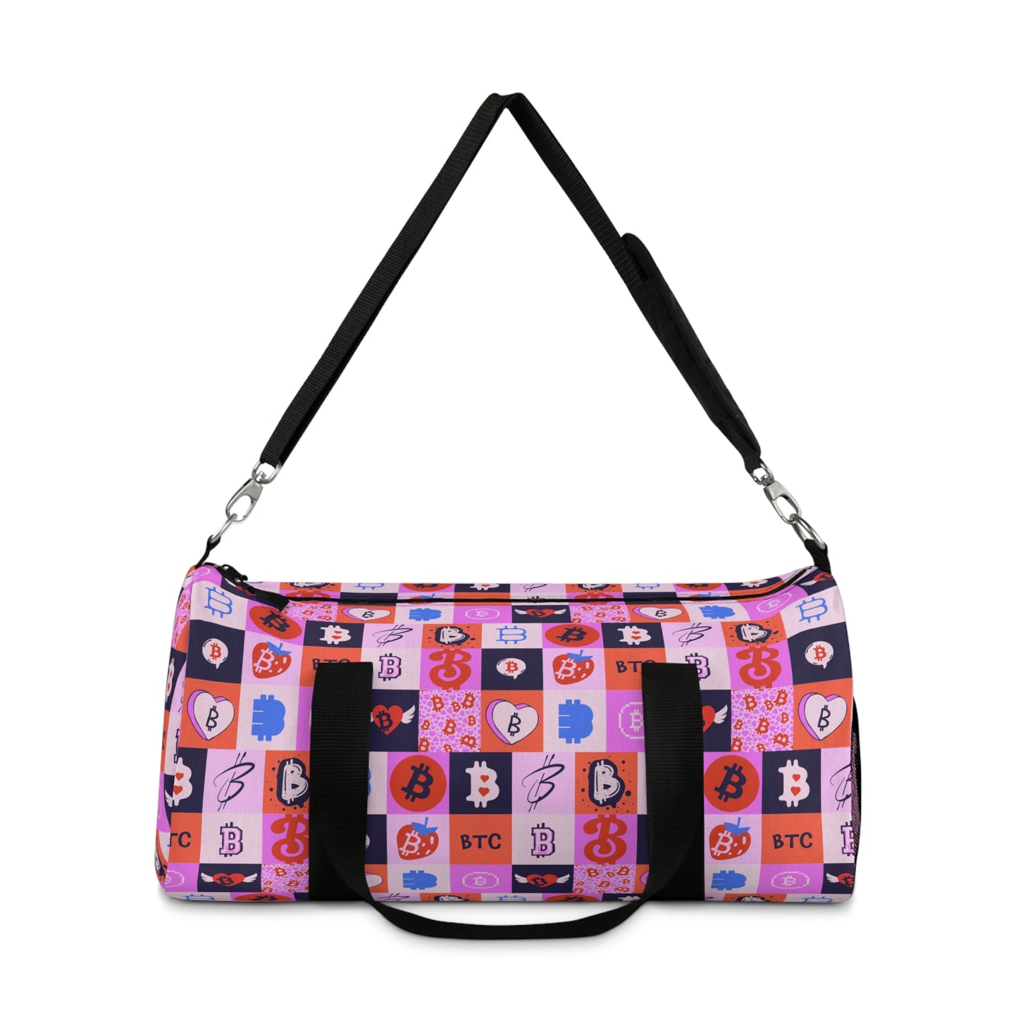 Bitcoin Love Patchwork Duffel Bag
