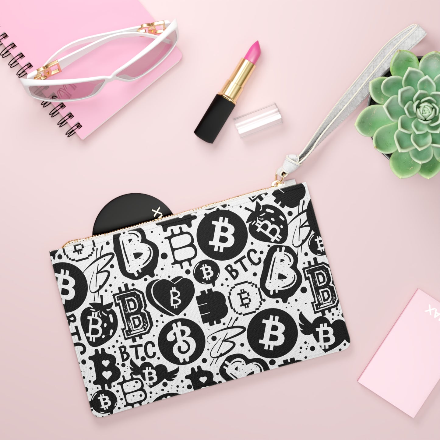 Read All About It Bitcoin Clutch Bag