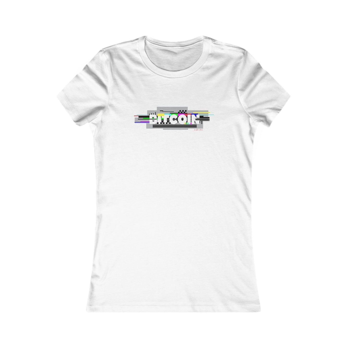 Bitcoin TV Glitch Slim Fit Women's T-Shirt