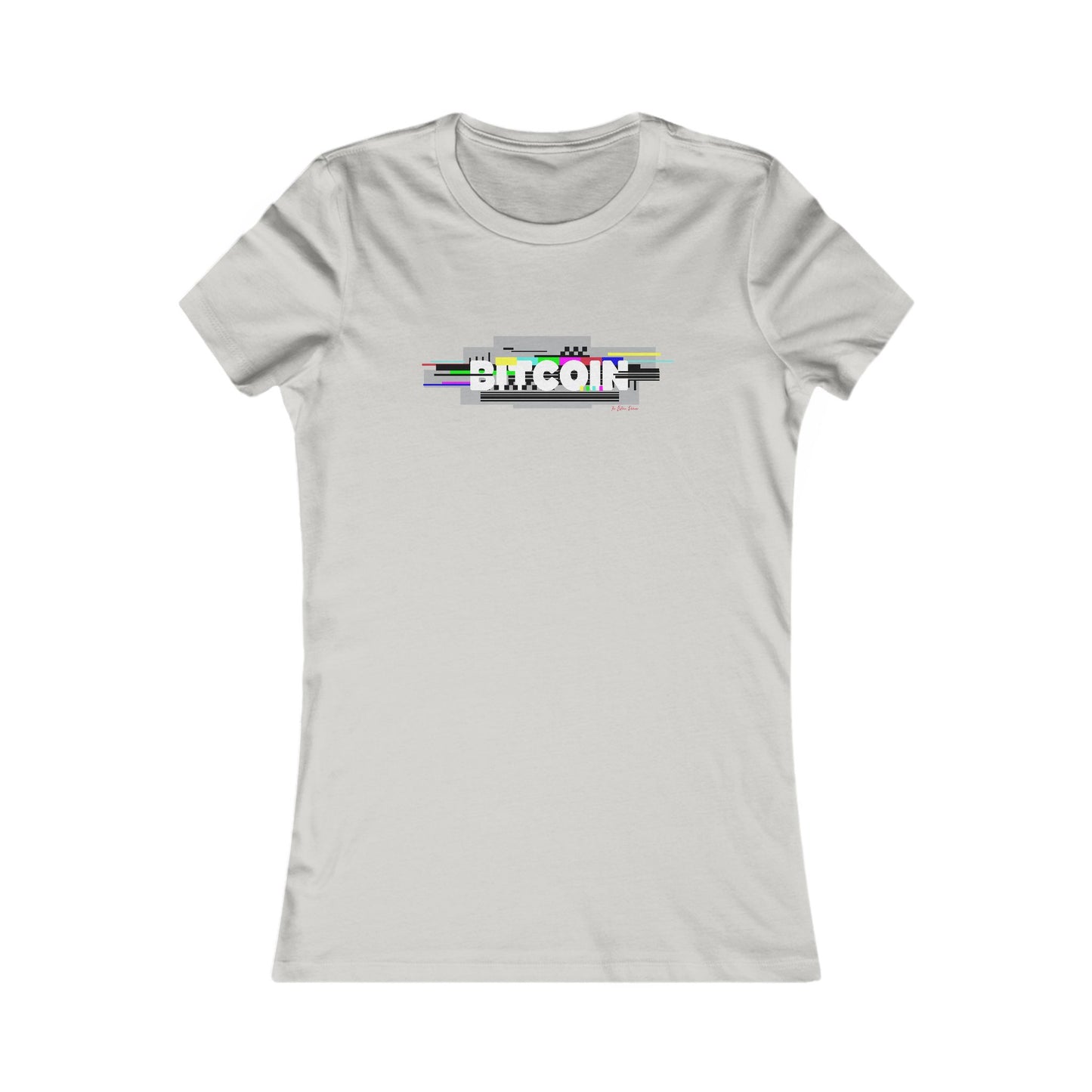 Bitcoin TV Glitch Slim Fit Women's T-Shirt