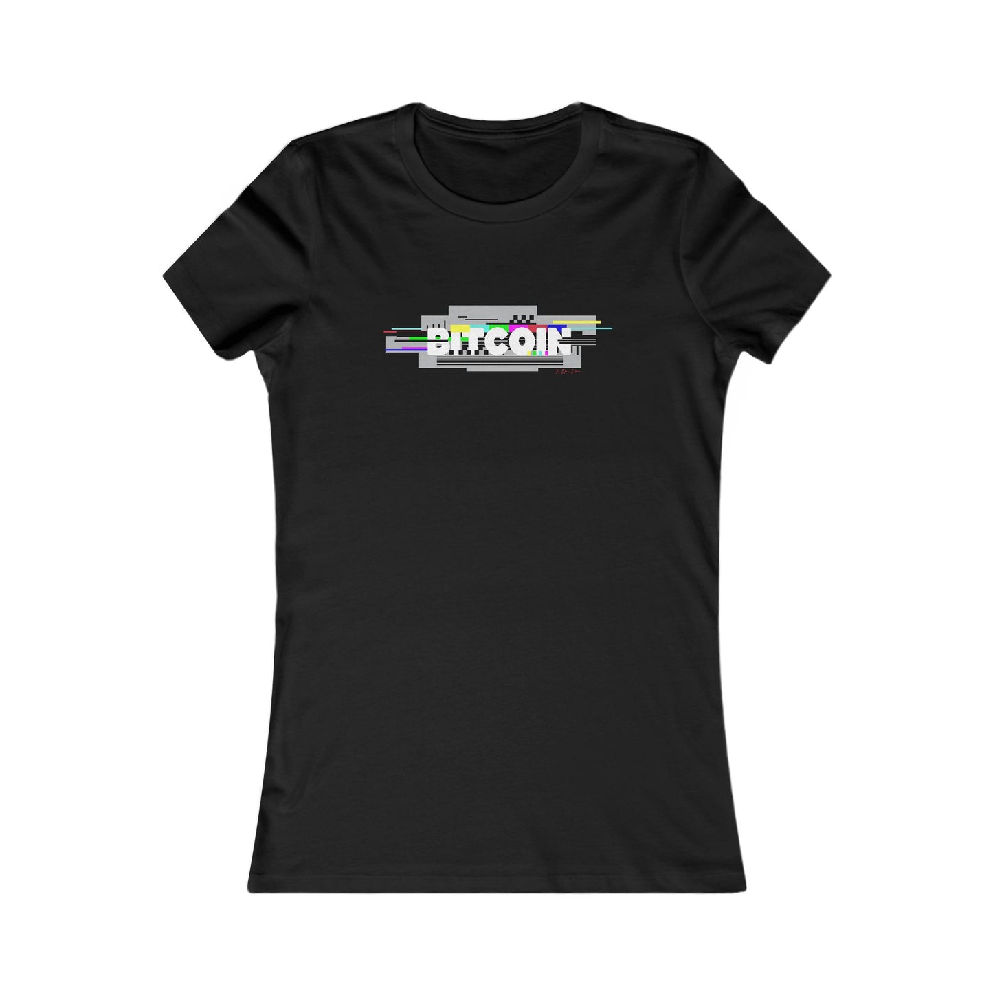 Bitcoin TV Glitch Slim Fit Women's T-Shirt