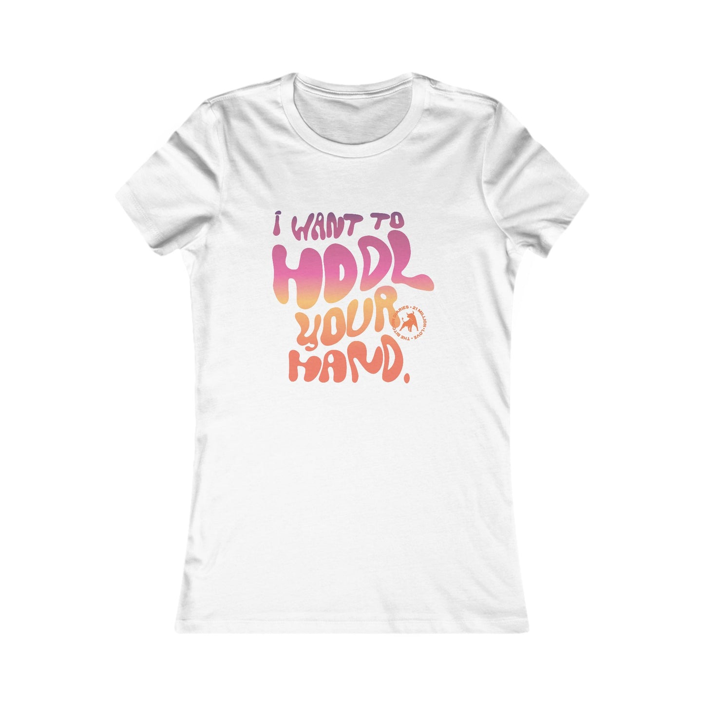 I want to hodl your hand slim fit t-shirt