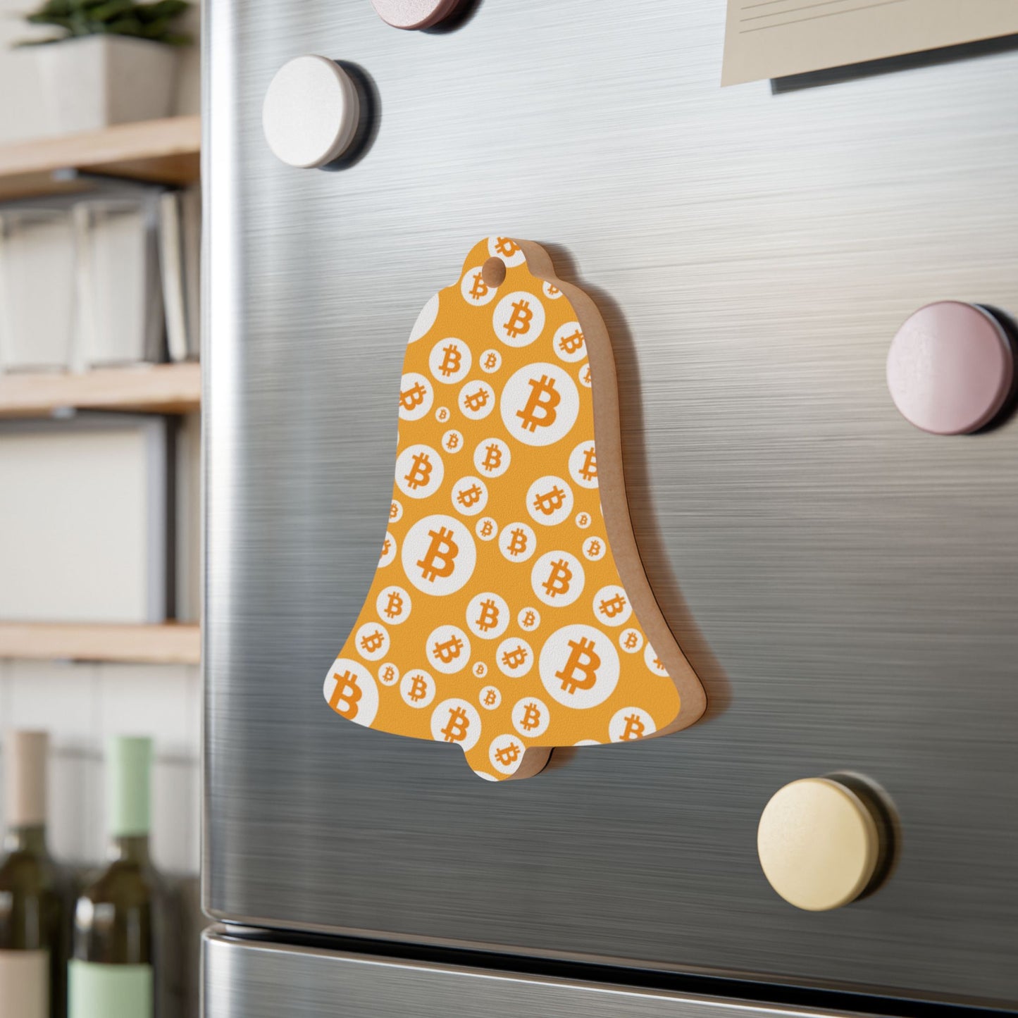 Bitcoin Polkadot Wooden Ornament