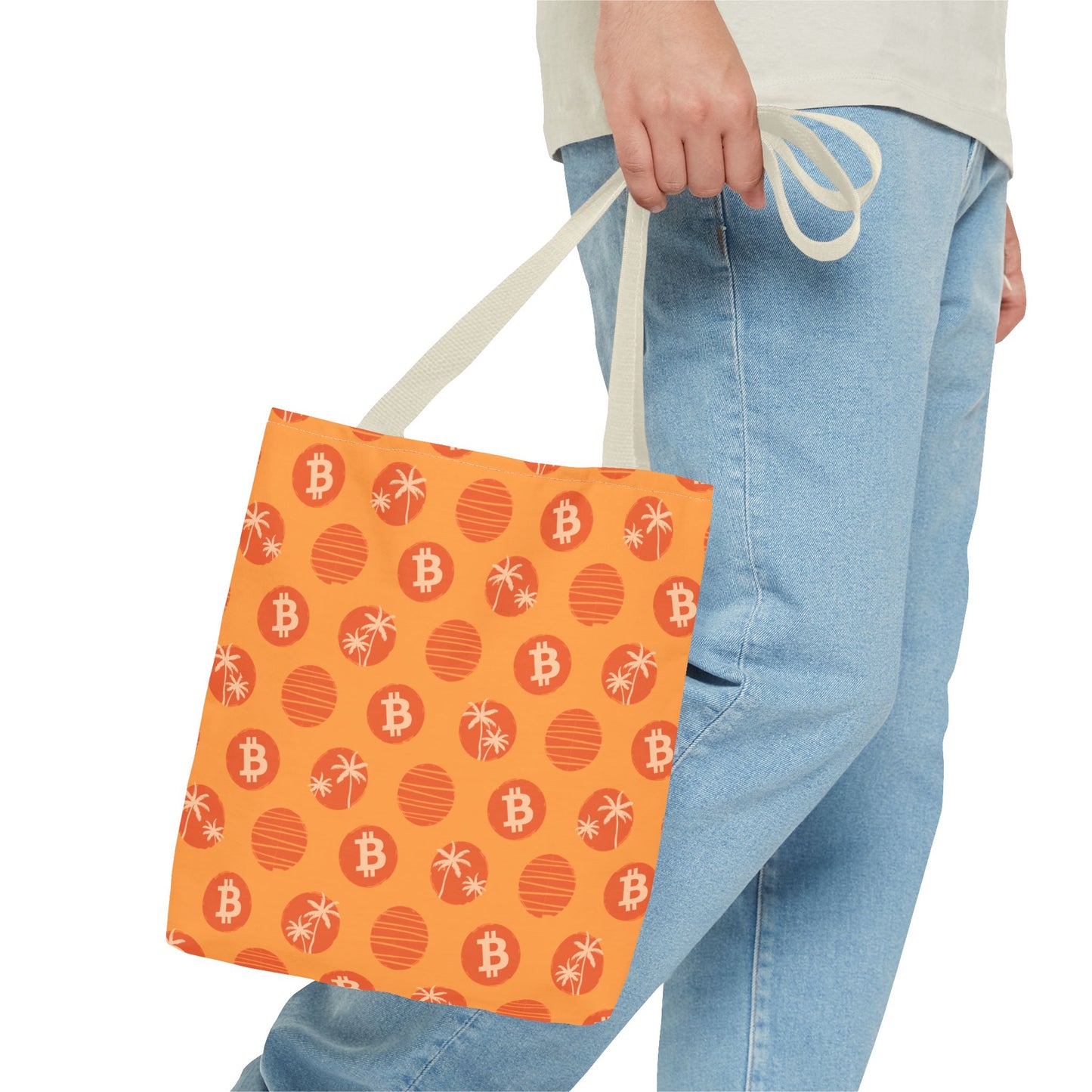 Tropical Orange Bitcoin Tote Bag