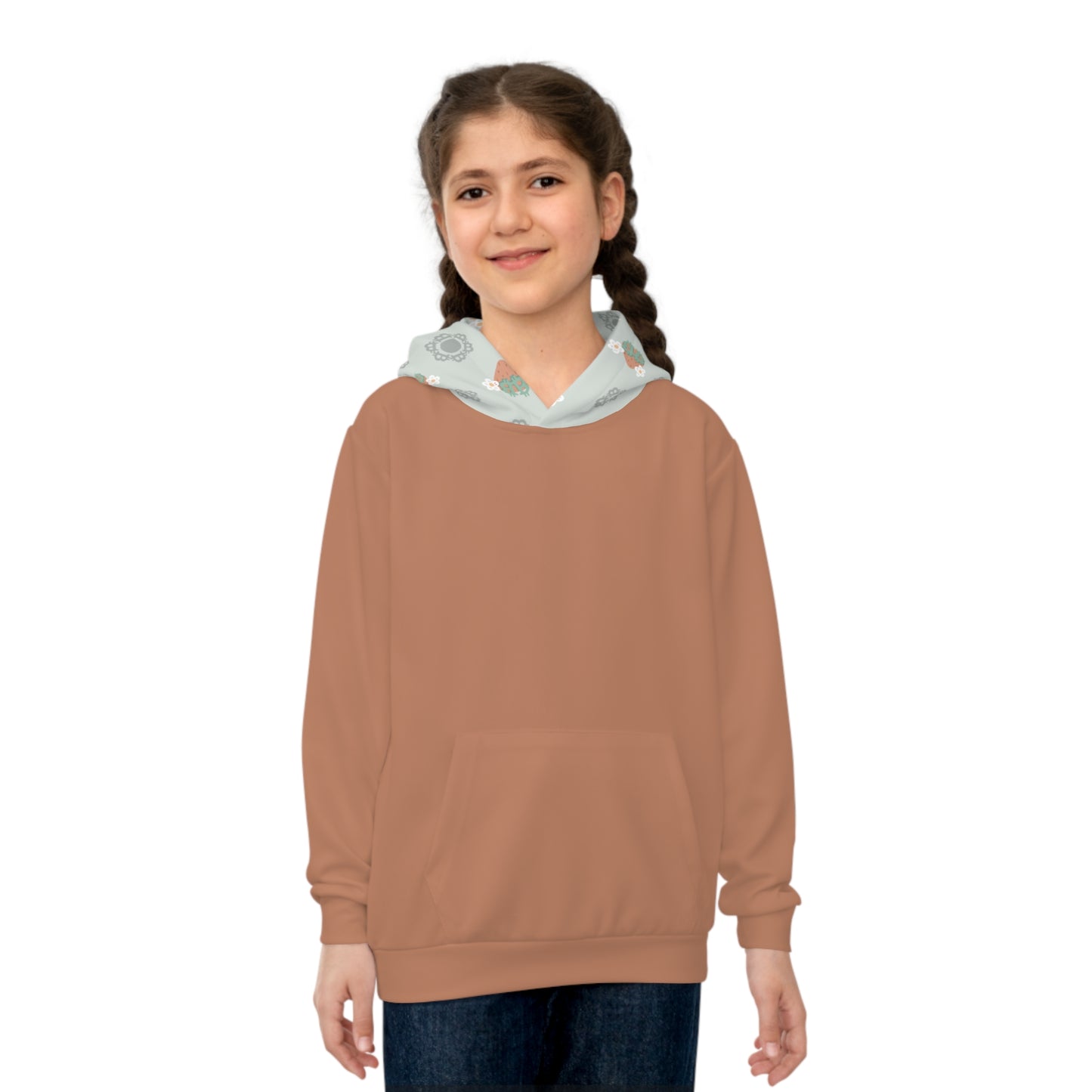 Fruity Flowers Strawberry Bitcoin Kid's Hoodie