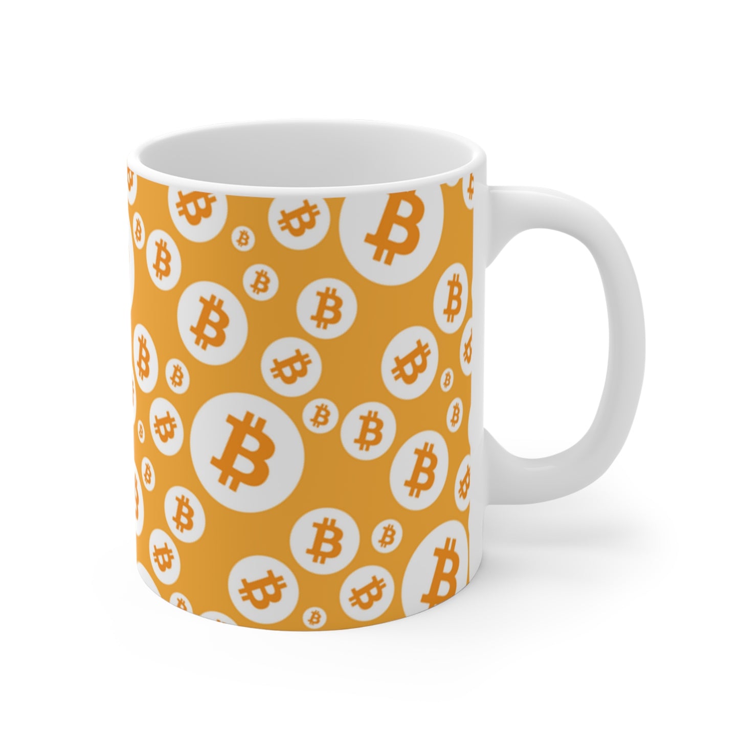Bitcoin Symbols Polkadot Mug 11oz