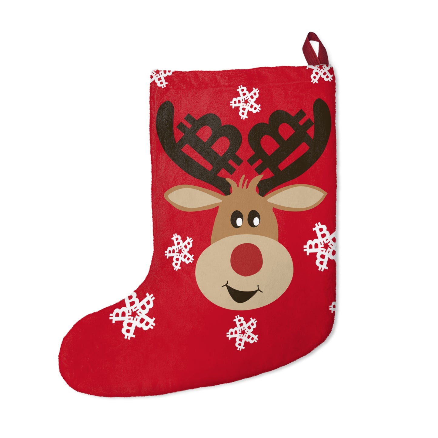 Bitcoin Rudolf Christmas Stocking