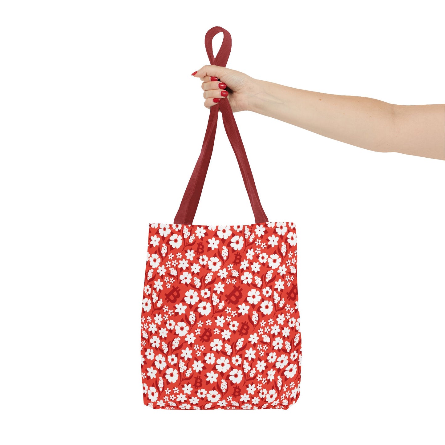 Red Romance Bitcoin Tote Bag