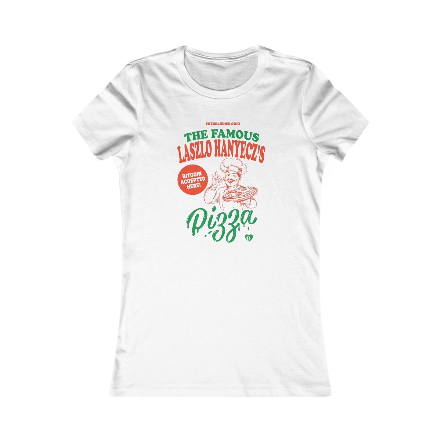 Bitcoin Pizza Shop Slim Fit T-Shirt