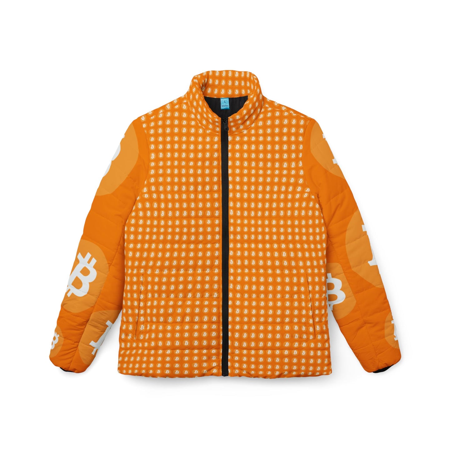 Double Trouble Bitcoin Symbol Women's Puffer Jacket