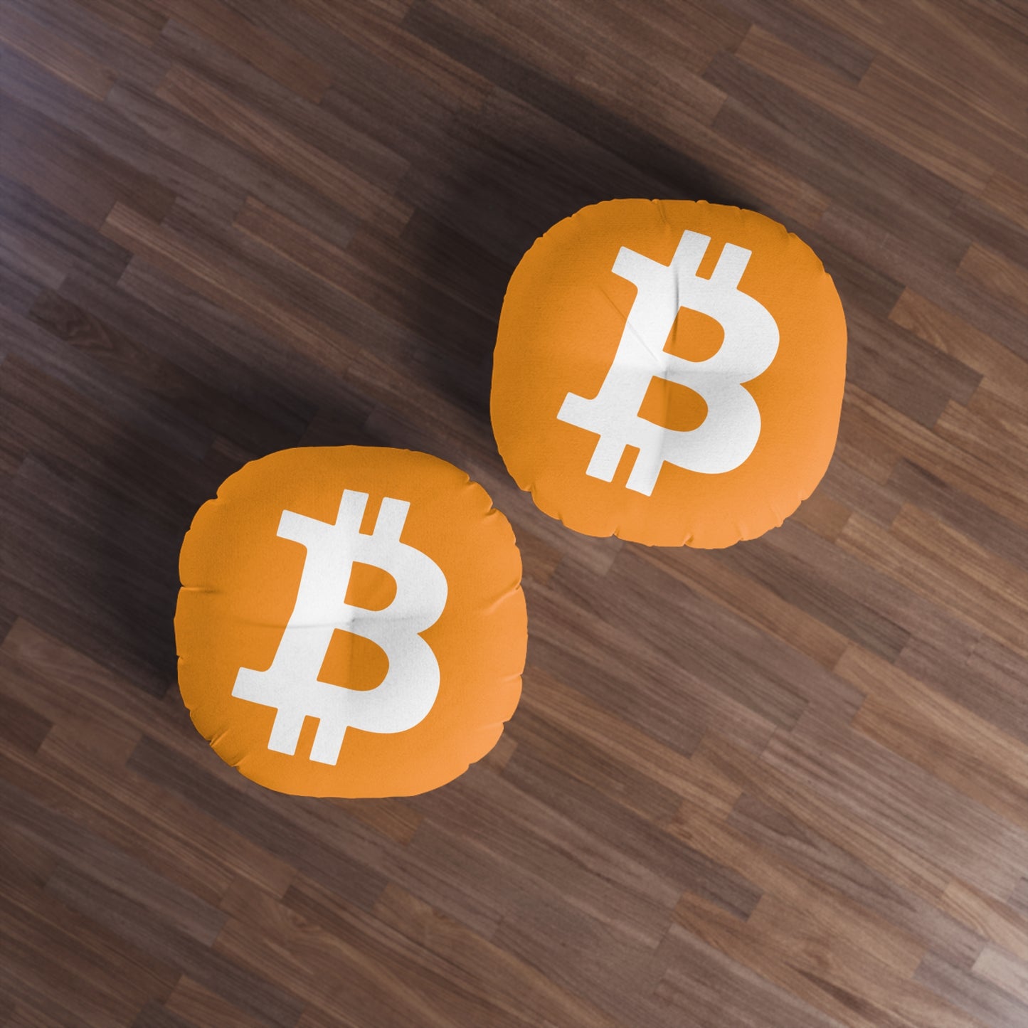 Bitcoin Round Tufted Floor Pillow