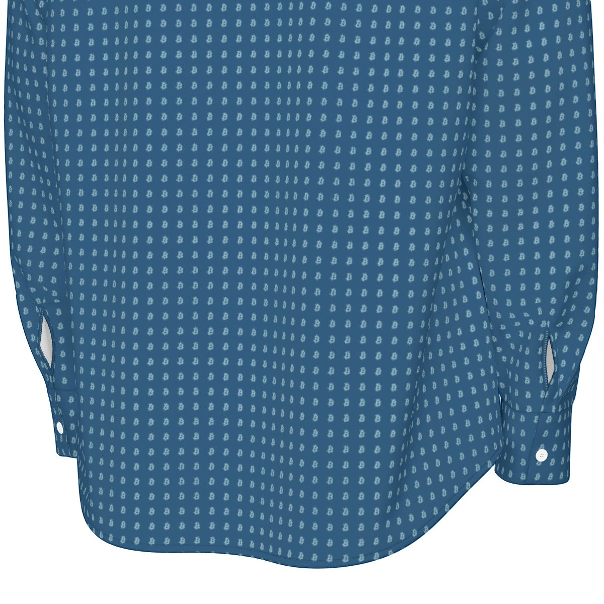 Baby Blue Bitcoin Bs Navy Men's Long Sleeve Shirt