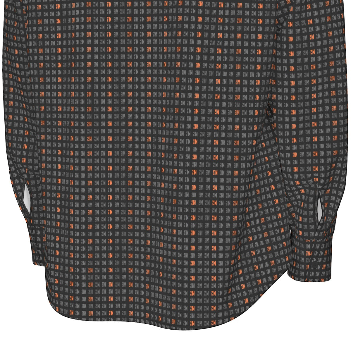 21 Million Grid Black Men's Long Sleeve Cotton Shirt