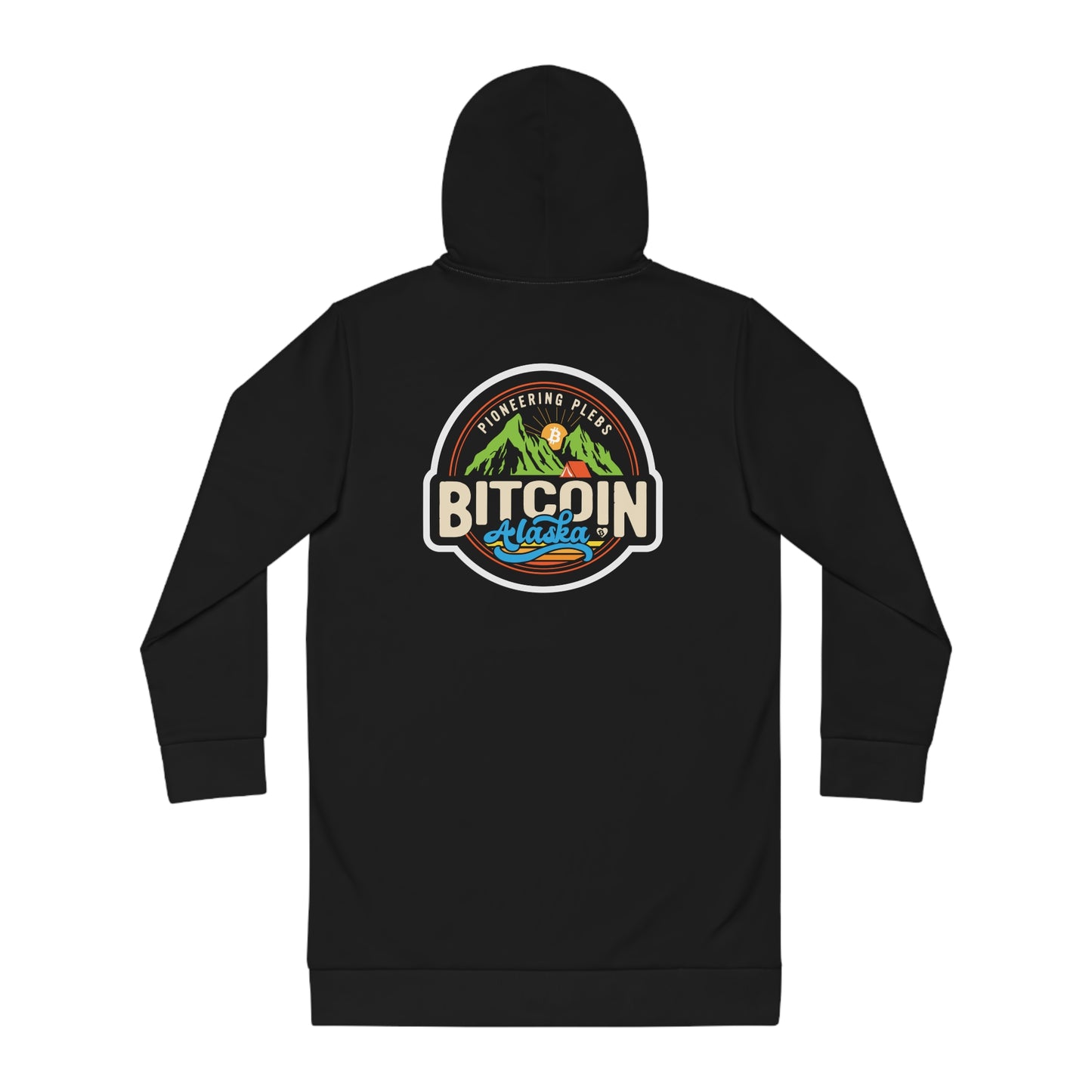 Bitcoin Alaska Black Women's Hoodie Dress