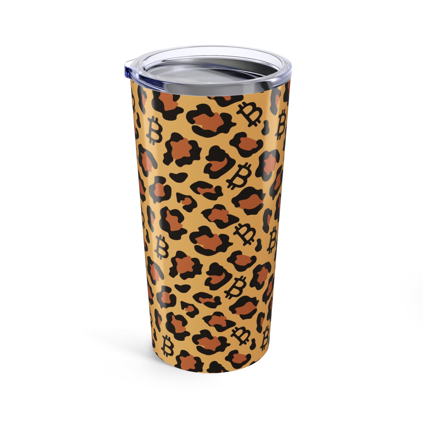 Bitcoin Leopard Print Tumbler 20oz