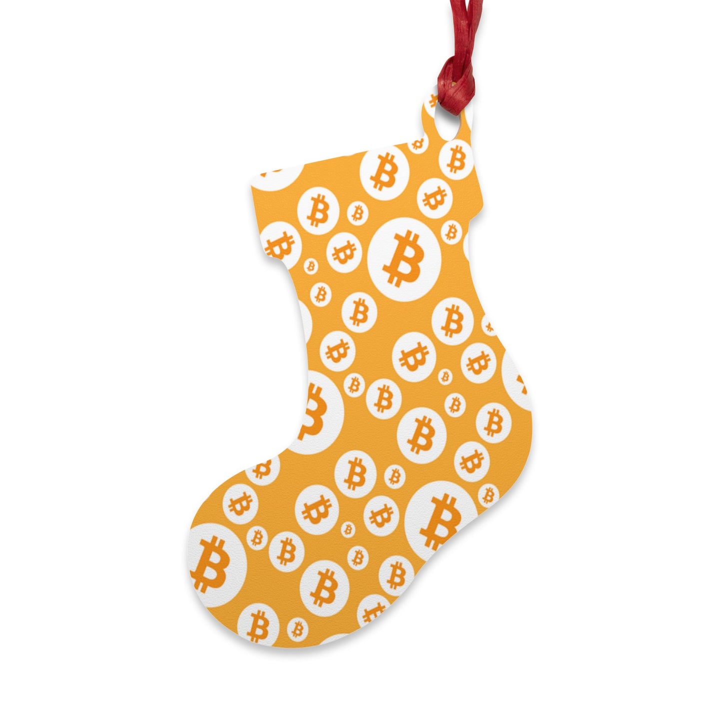 Bitcoin Polkadot Wooden Ornament