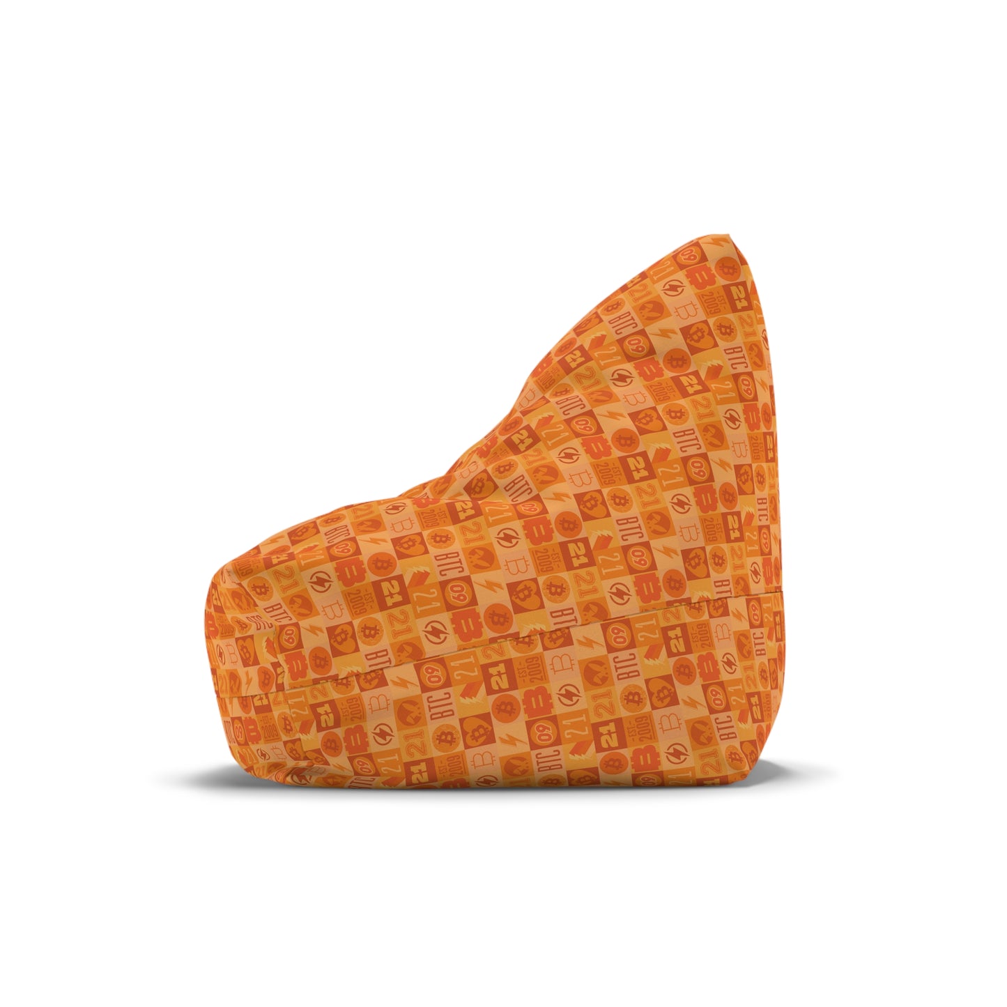 Funda para sillón puf naranja Bitcoin Journey