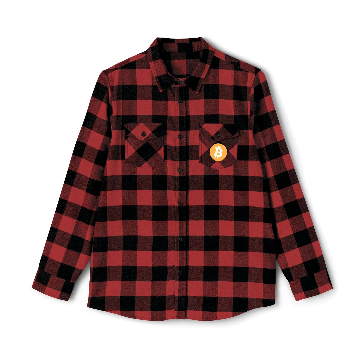 Bitcoin Alaska Unisex Flannel Long Sleeve Shirt