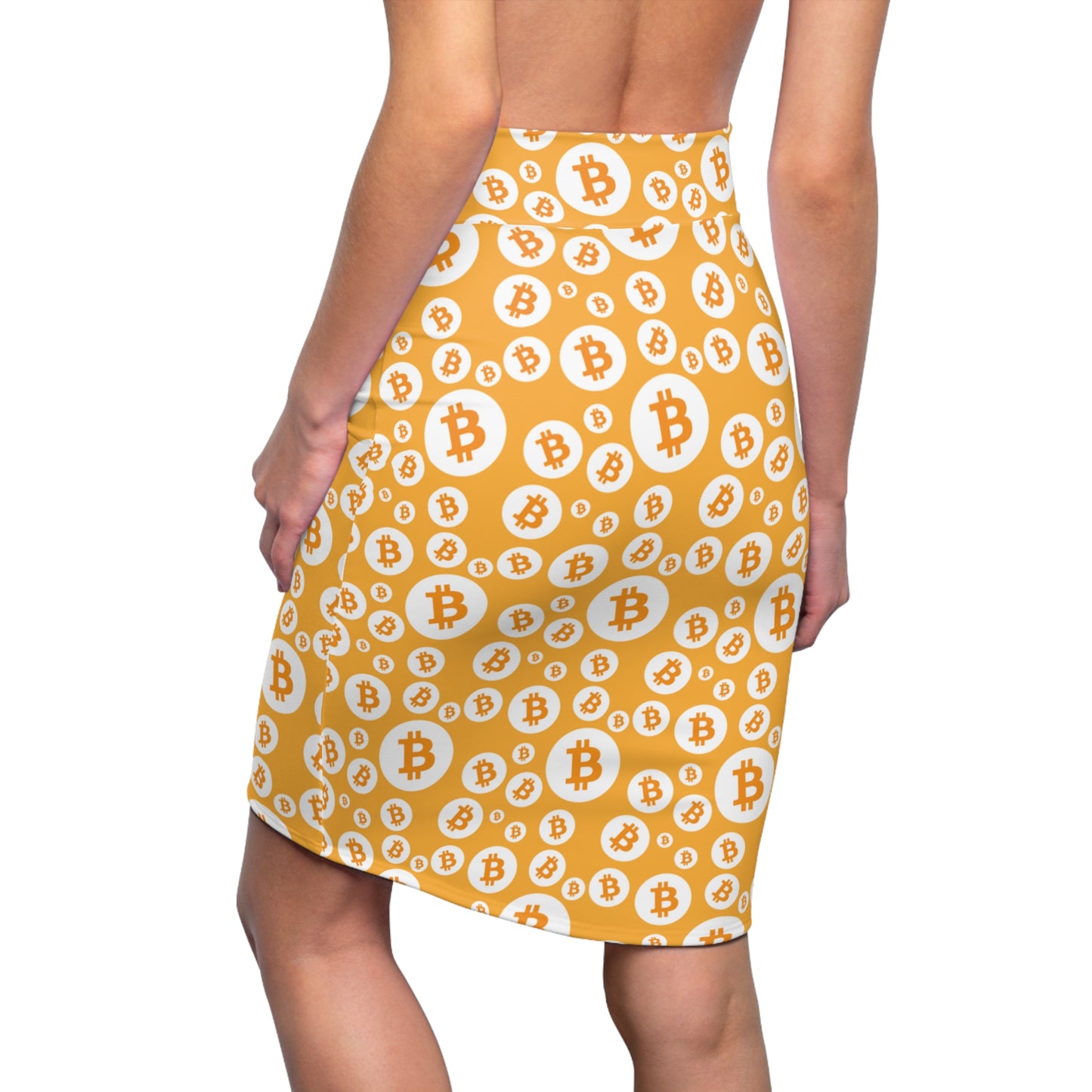Bitcoin Polkadot Women's Pencil Skirt
