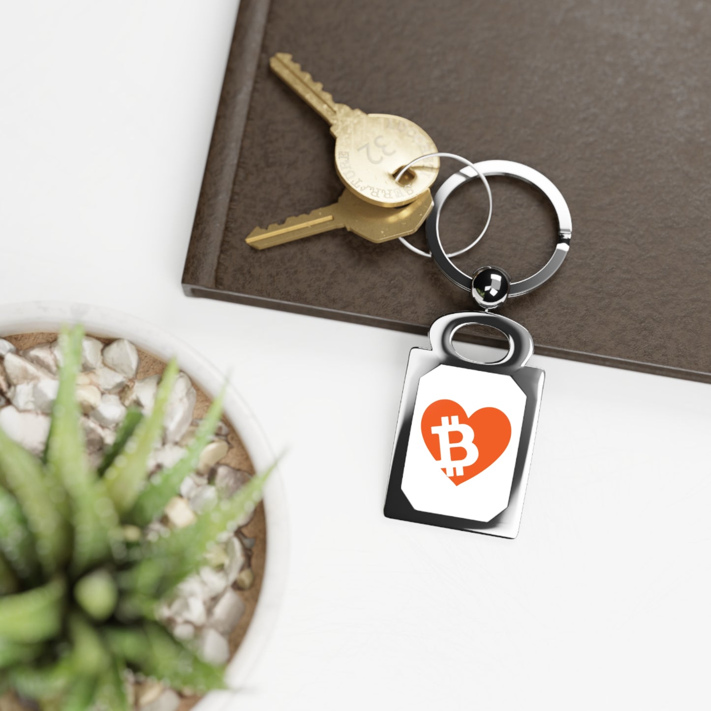 Bitcoin Pocket Heart Keyring