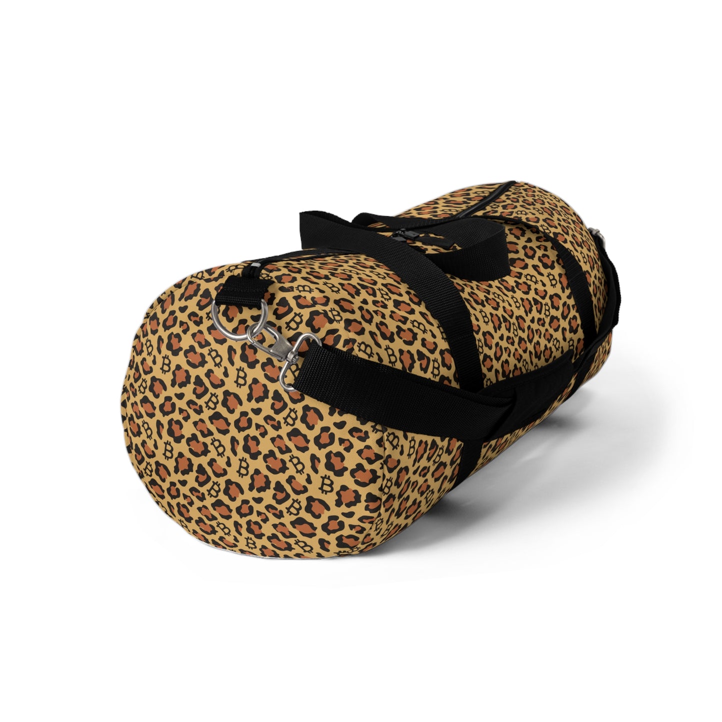 Leopard Print Bitcoin Duffel Bag