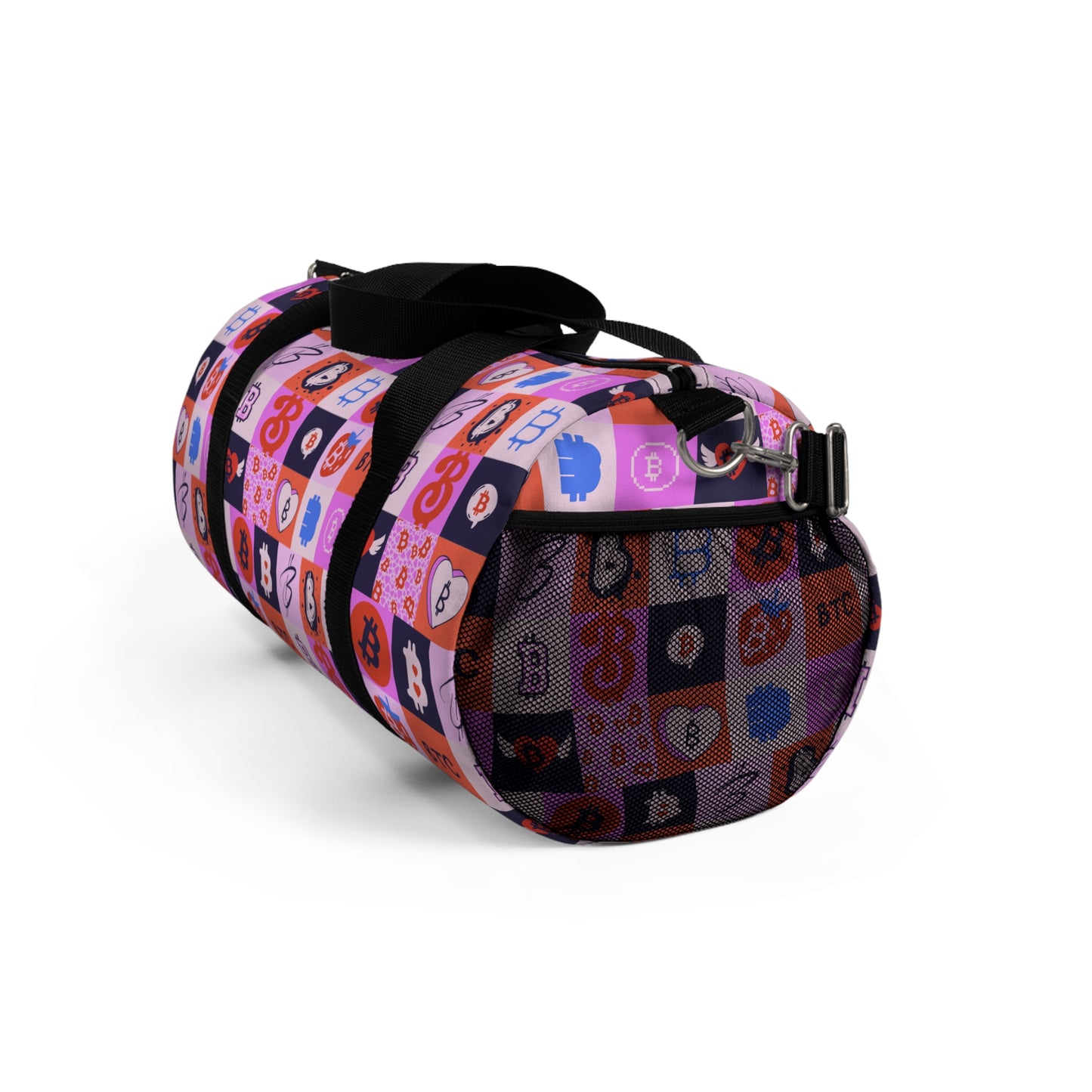 Bitcoin Love Patchwork Duffel Bag