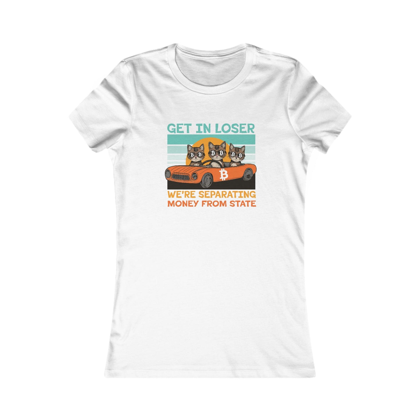 Get in Loser Bitcoin Cats Slim Fit T-Shirt