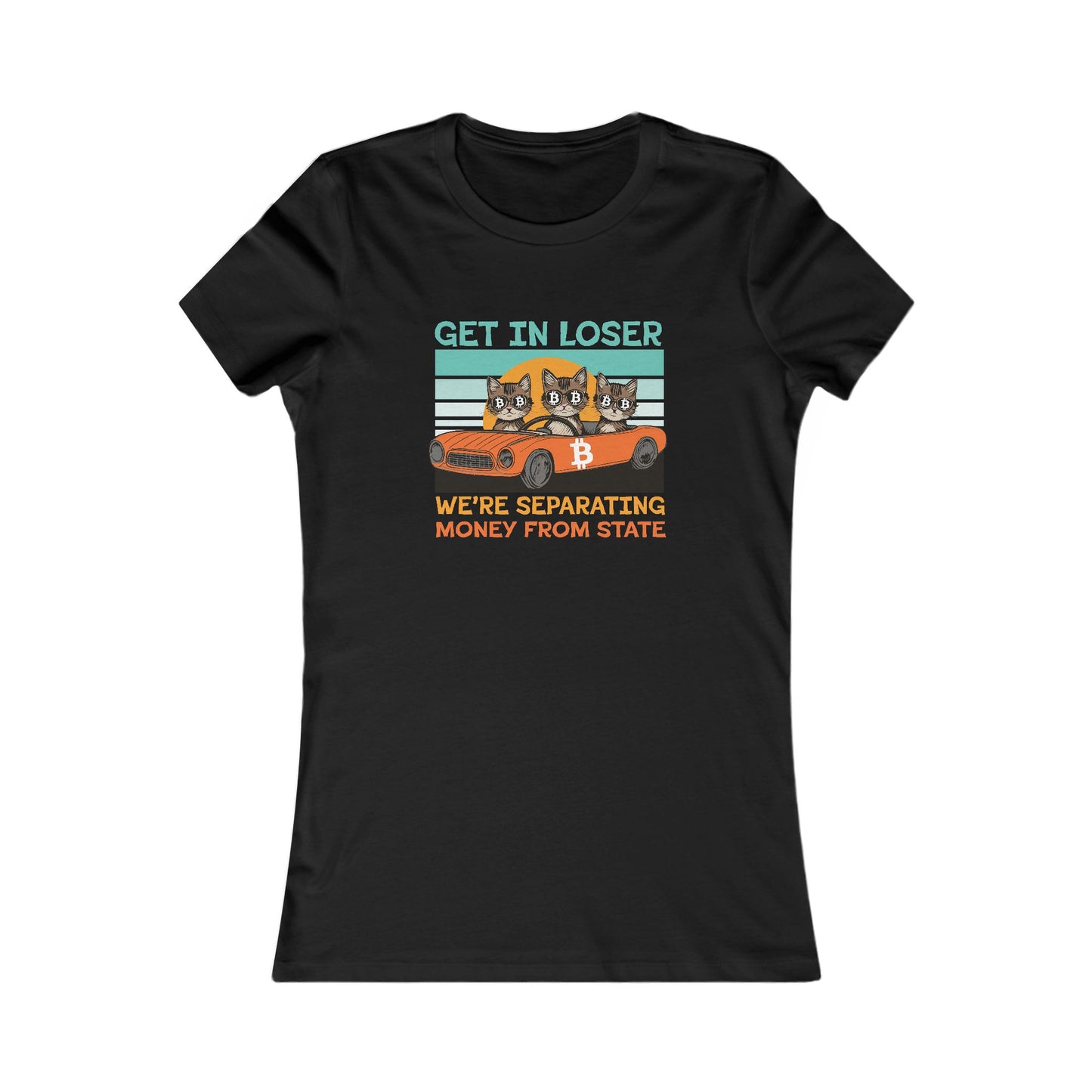 Get in Loser Bitcoin Cats Slim Fit T-Shirt