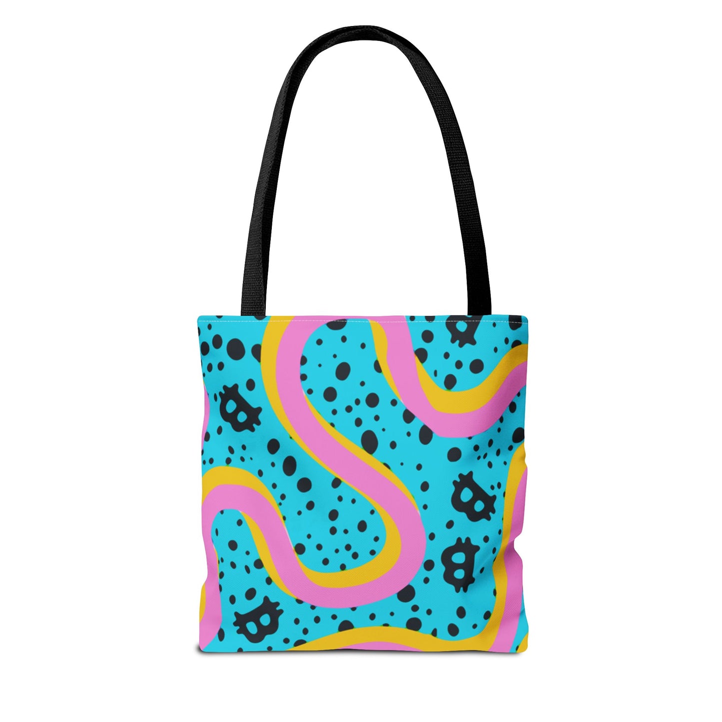 Bitcoin Retro Squiggle Tote Bag
