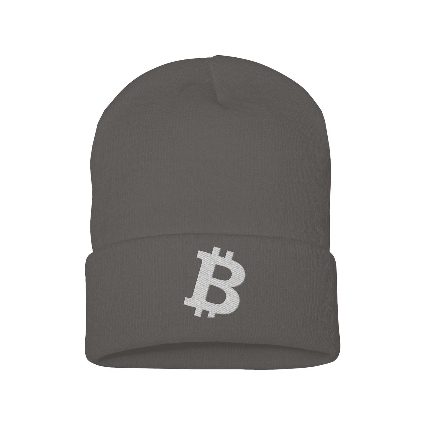 Classic Bitcoin Symbol Orange Cuffed Beanie