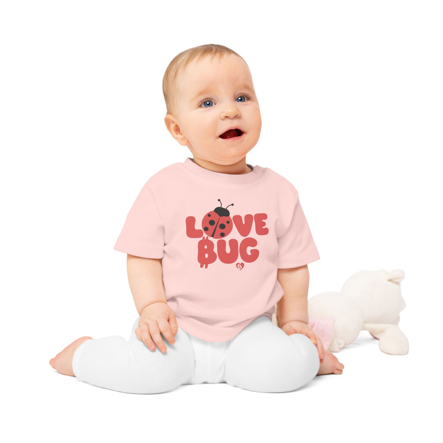Love Bug Bitcoin Organic Cotton Baby T-Shirt