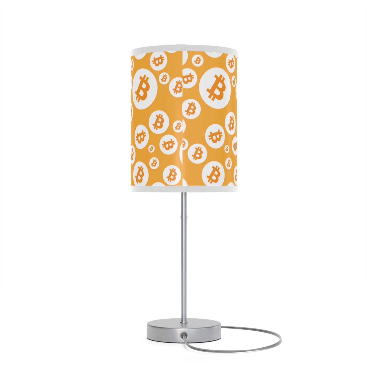 Bitcoin Symbols Polkadot Lamp on a Stand, US|CA plug