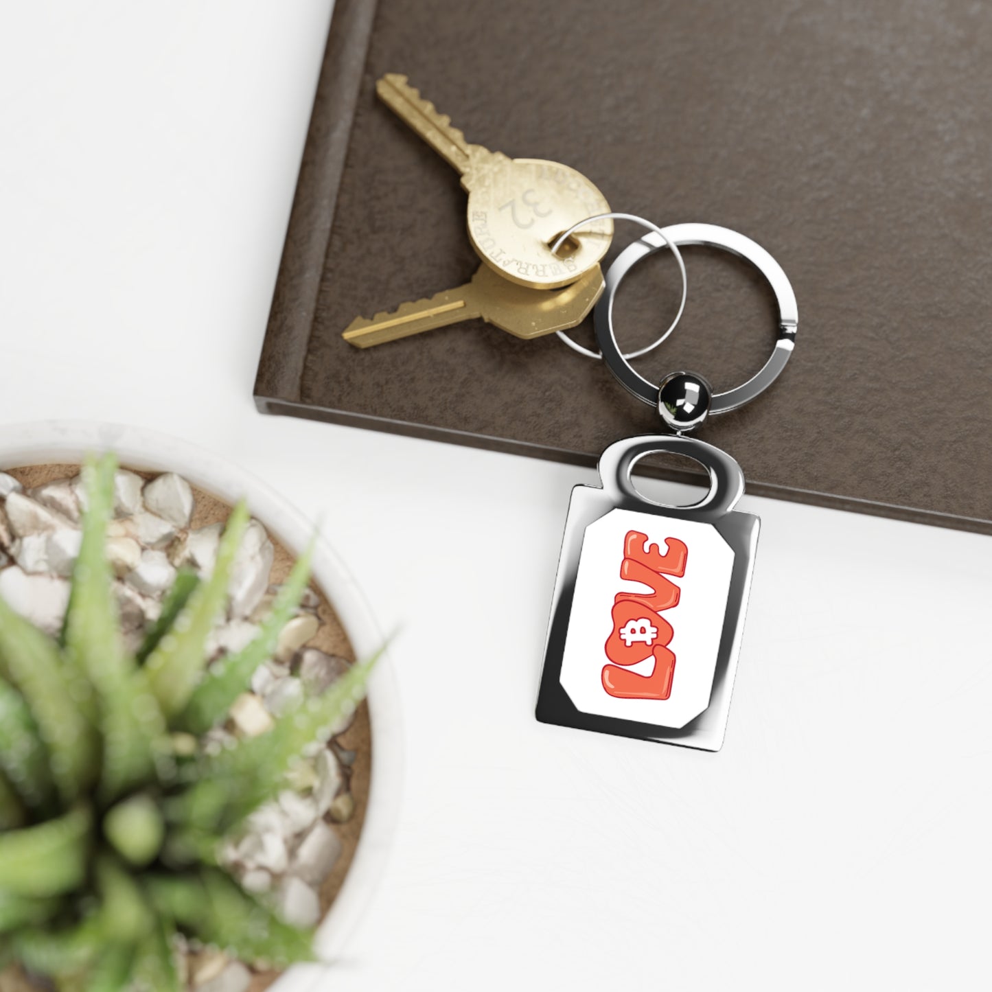 Bitcoin Groovy Love Keyring
