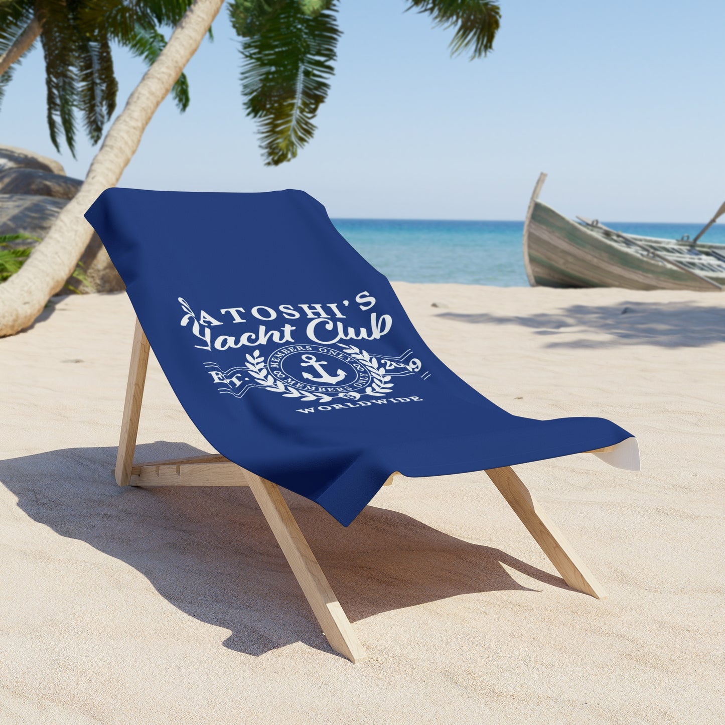 Satoshi's Yacht Club Beach Towel