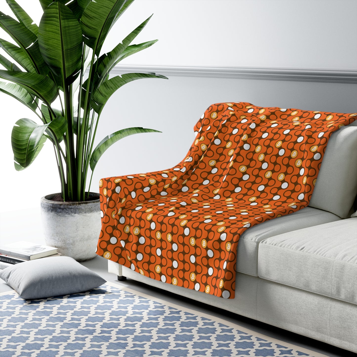 AirBTC Bitcoin Nanna Sherpa Fleece Blanket