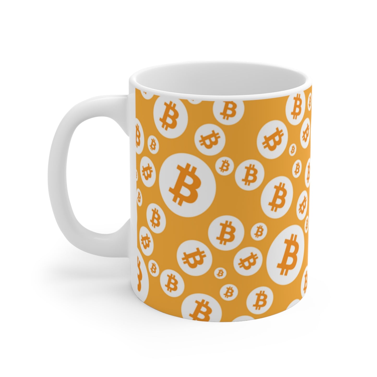 Bitcoin Symbols Polkadot Mug 11oz