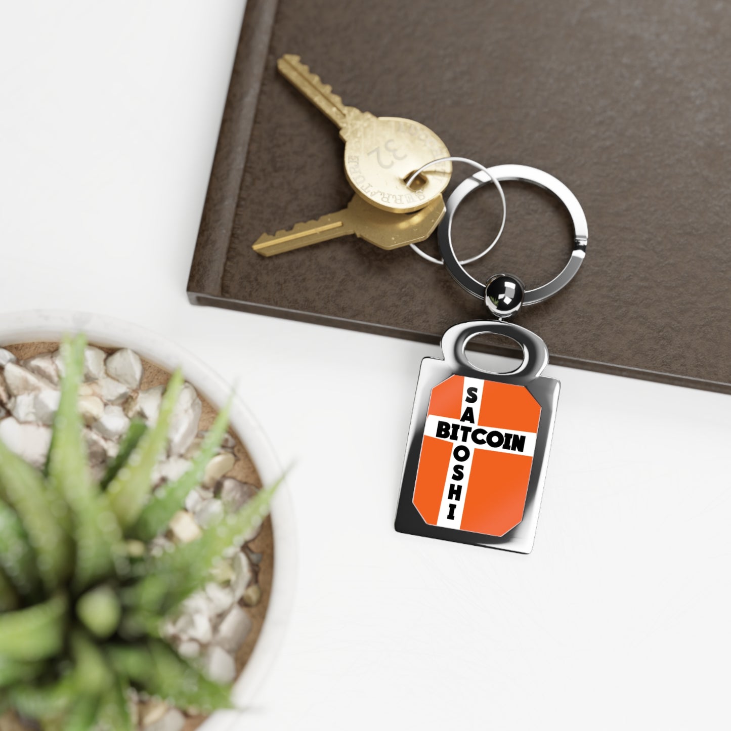 Satoshi Bitcoin Crossed Keyring