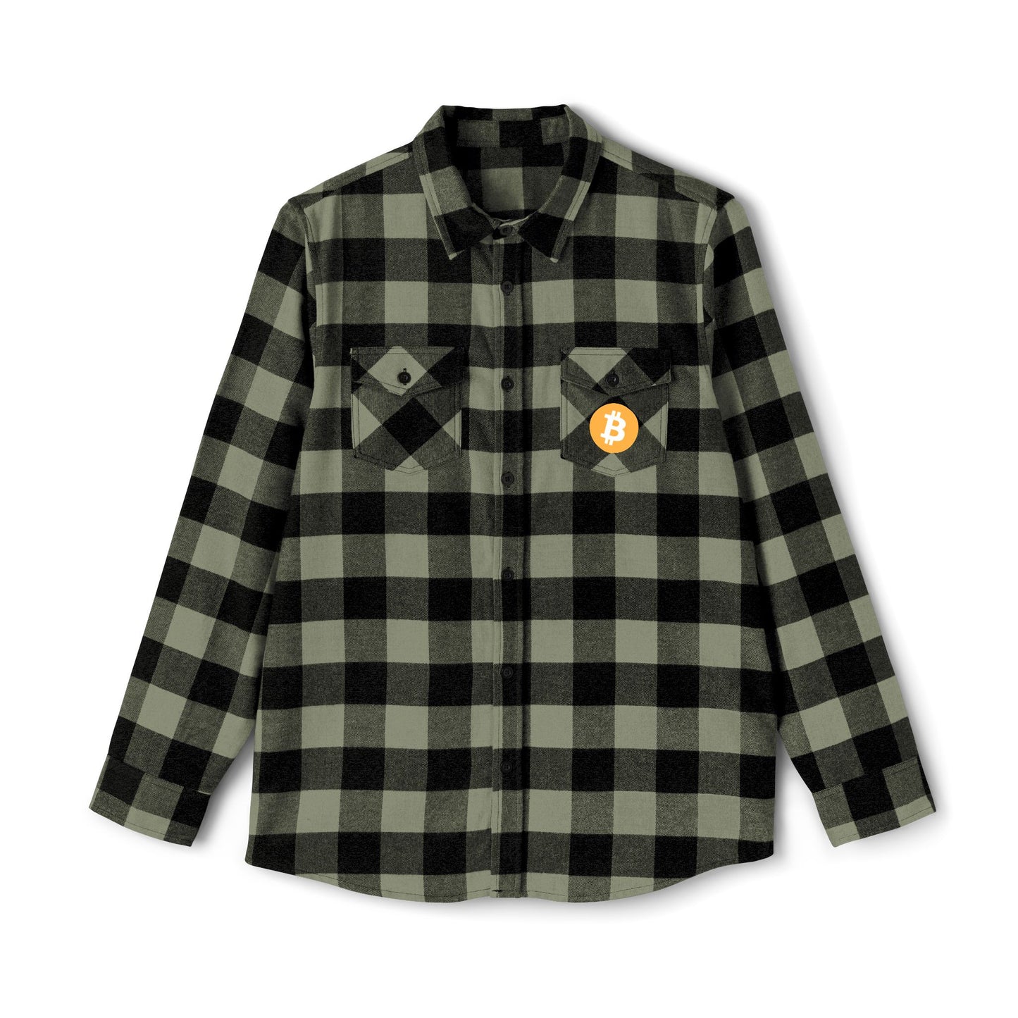 Bitcoin Alaska Unisex Flannel Long Sleeve Shirt