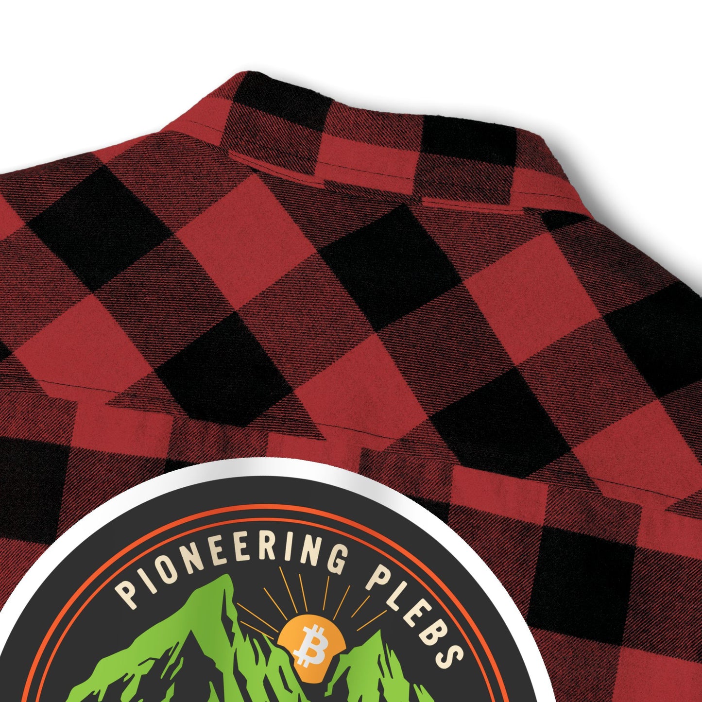 Bitcoin Alaska Unisex Flannel Long Sleeve Shirt