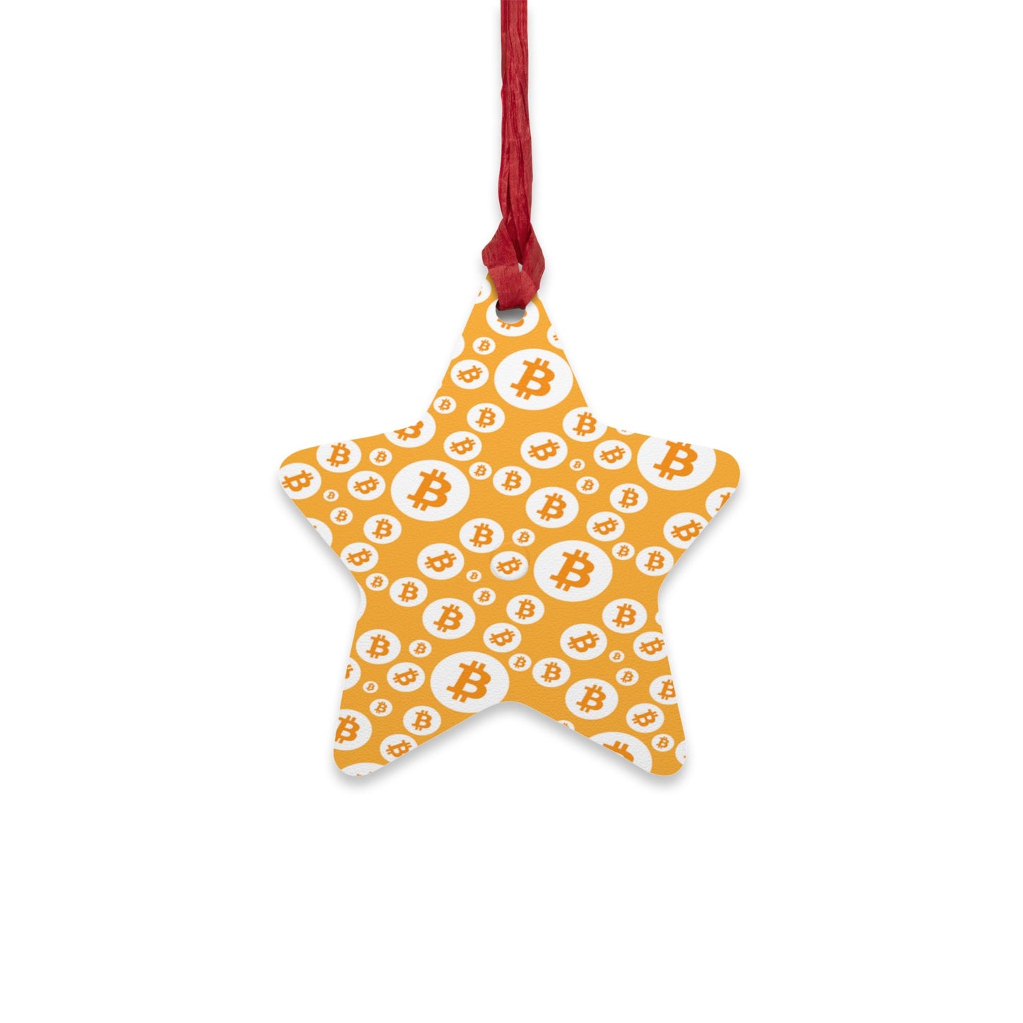 Bitcoin Polkadot Wooden Ornament