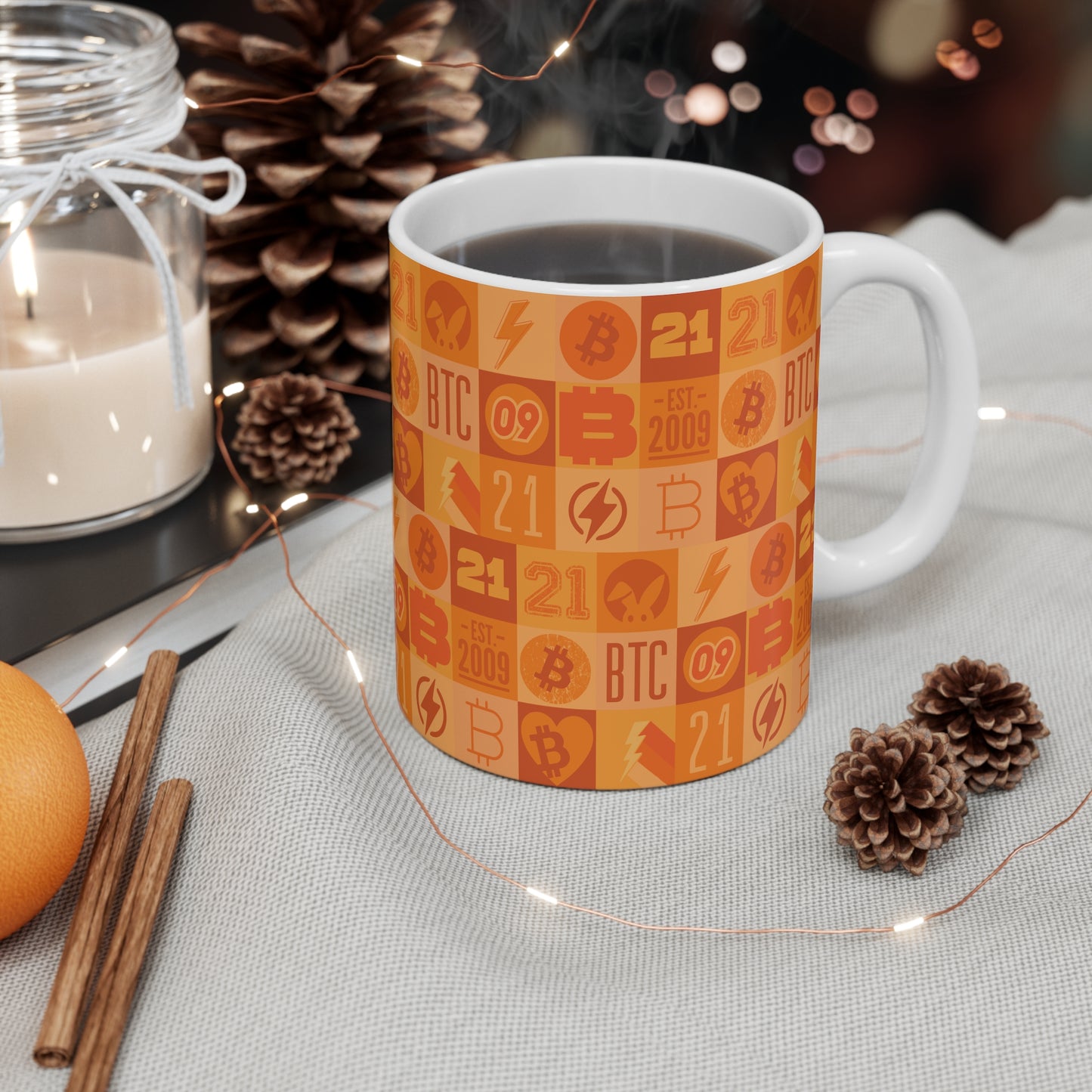 Orange Bitcoin Journey Mug 11oz