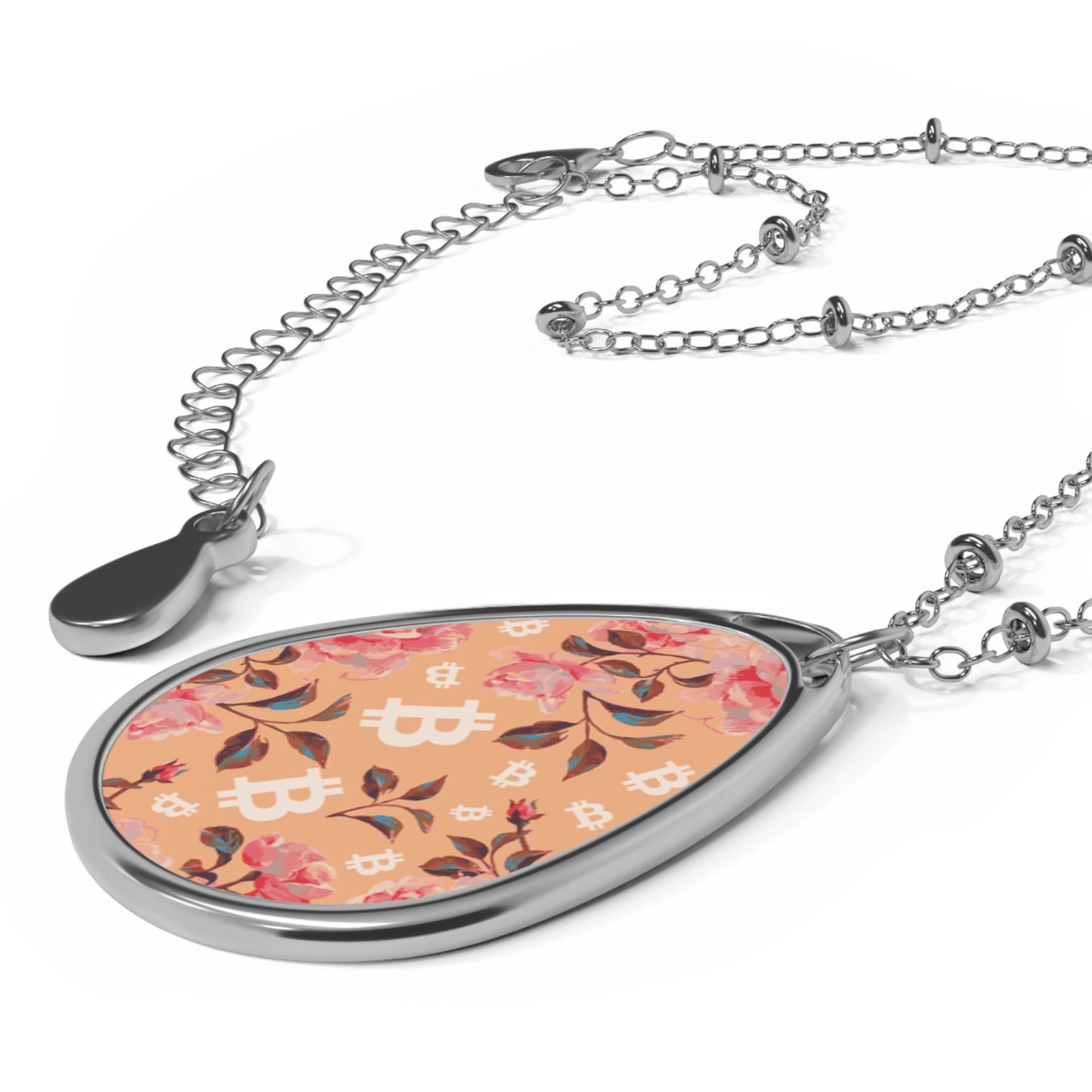 Stack Roses Bitcoin Necklace
