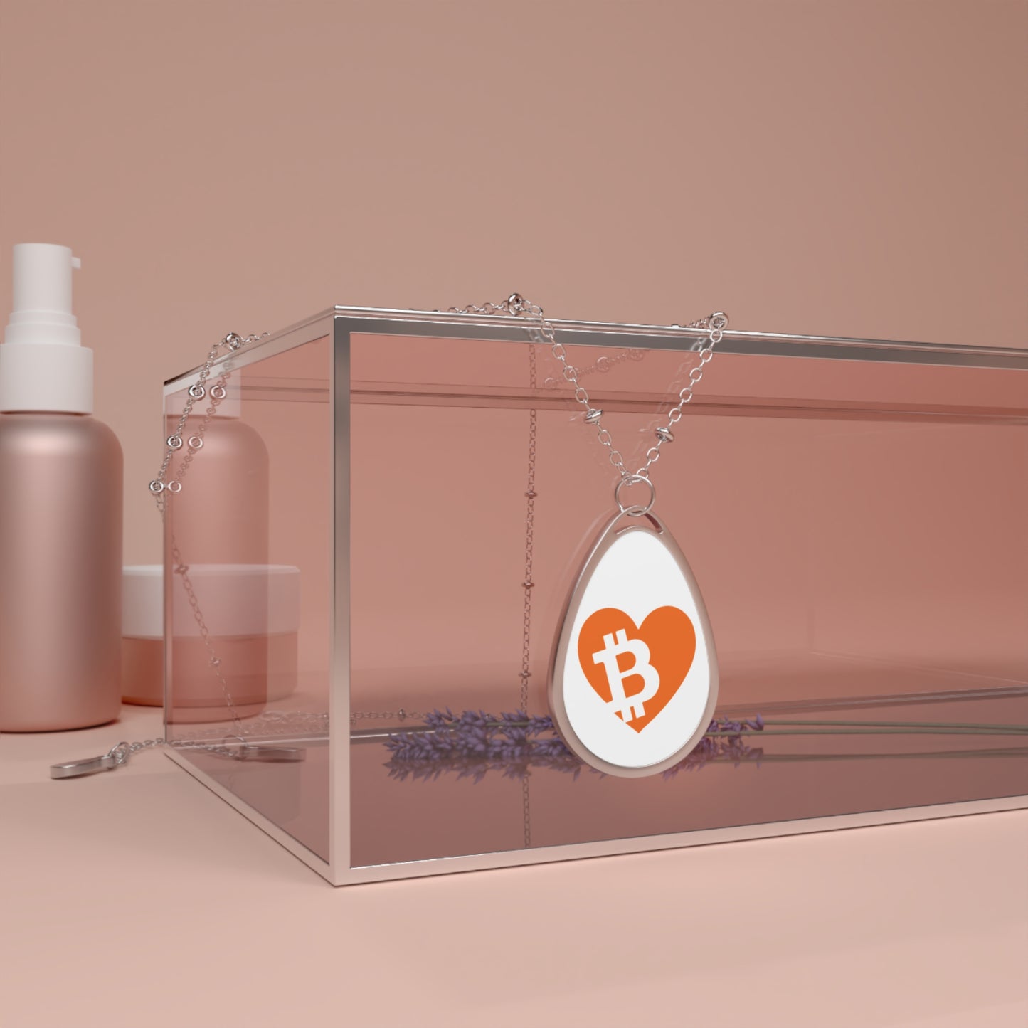 Bitcoin Pocket Heart Necklace