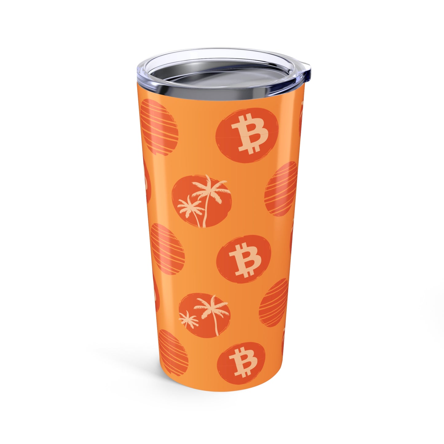 Orange Tropical Bitcoin Tumbler 20oz